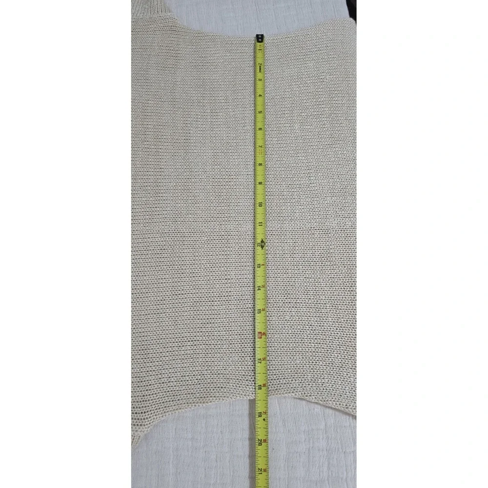 Soft Surroundings Cozy Sweater Tunic  Ivory Pullover‎ Pocket Long Sleeve Sz XL